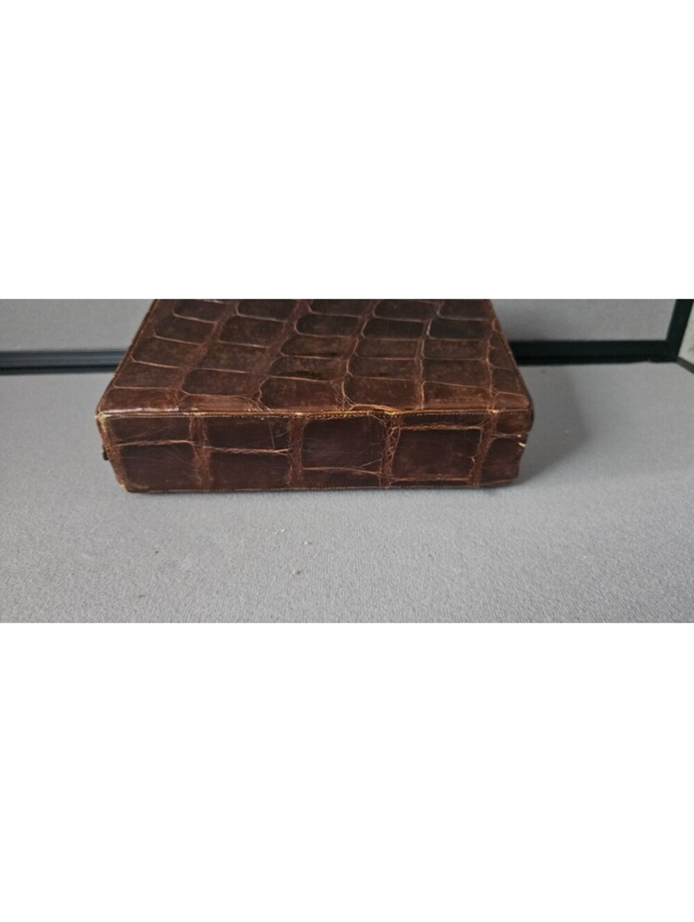 VINTAGE DEITSCH GENUINE CROCODILE/ALLIGATOR  PURSE BROWN MID CENTURY - Picture 4 of 11
